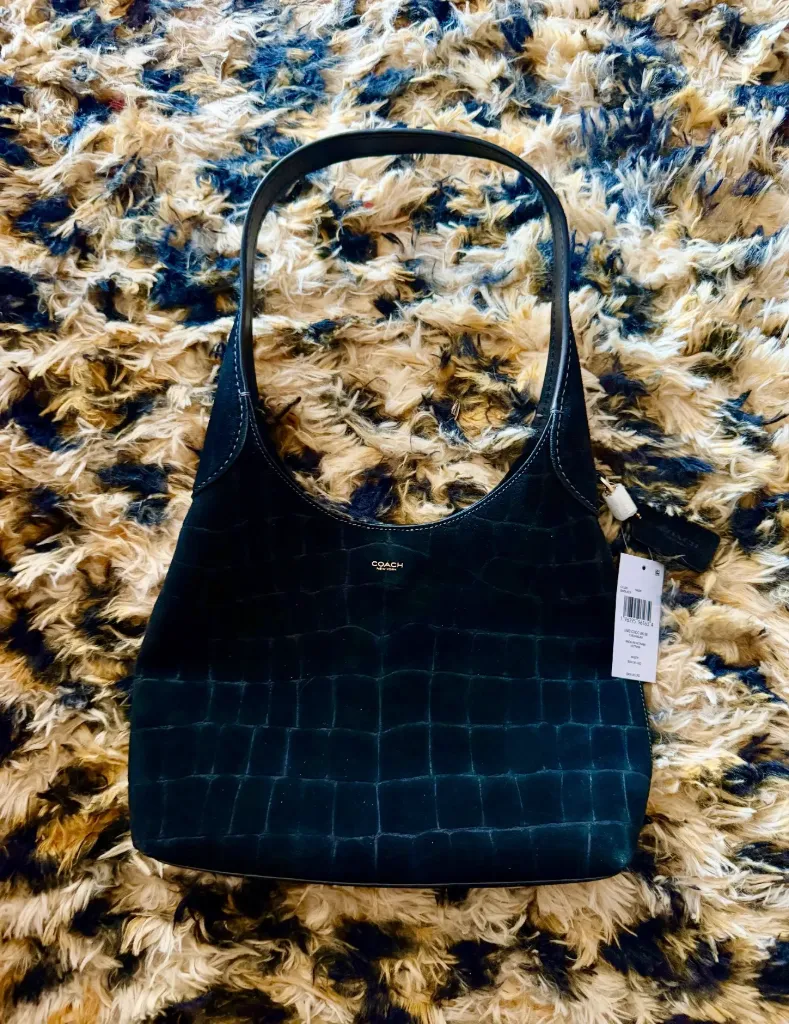 Coach Embossed Black Crocodile Brooklyn 28 (New With Tags)